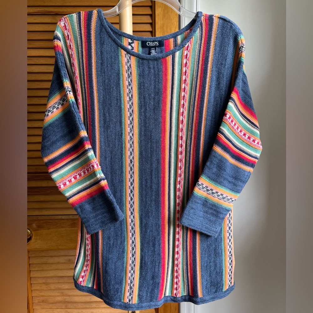 Chaps Denim Southwestern Striped Women's Sweater